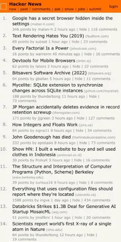 Frame #6 - news.ycombinator.com