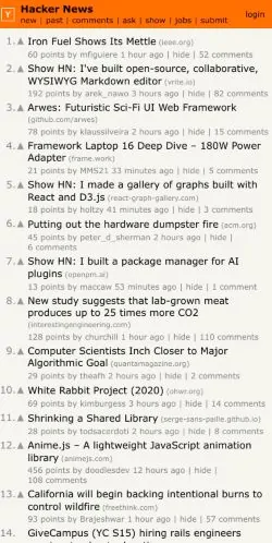 Frame #11 - news.ycombinator.com