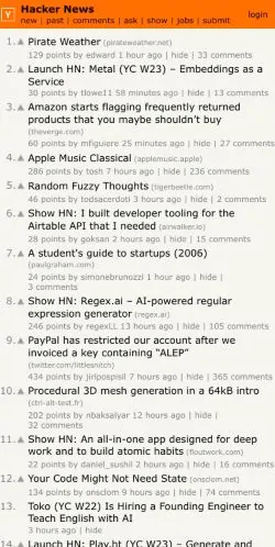 Frame #11 - news.ycombinator.com